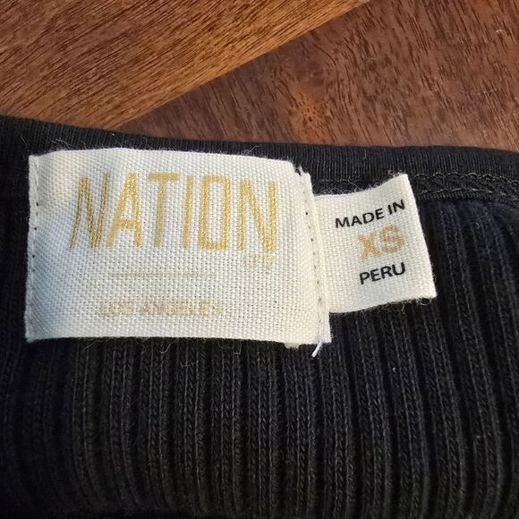 NATION LTD  Los Angeles Haidee Ribbed Black Midi Dress Size XS - Picture 6 of 10